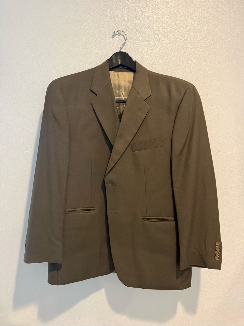 Ralph Lauren Taupe Satin Lined Jacket with Green Label